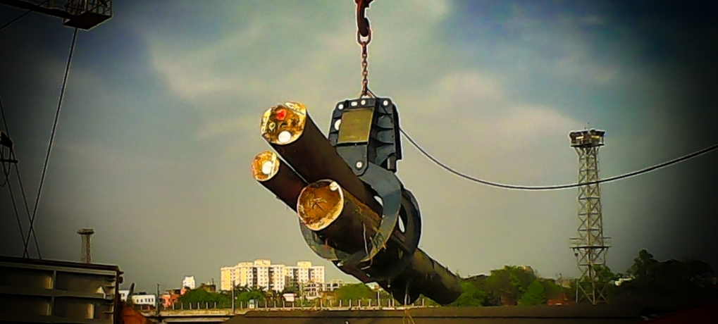 Timber Log Grab at Kandla Port, Gujarat