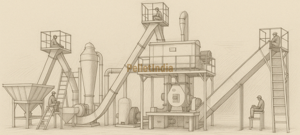 ð± Inside a PelletIndia Fully Automated Biomass Pellet Plant: Key Machinery & Layout