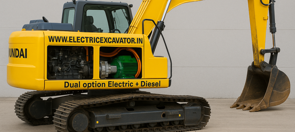 ⚡ Dual Option Electric Excavator – Diesel + Electric
