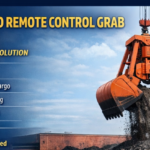 ⚓ Heavy-Duty Radio Remote Control Grab in Action at Port – Efficient Mineral Handling Solution