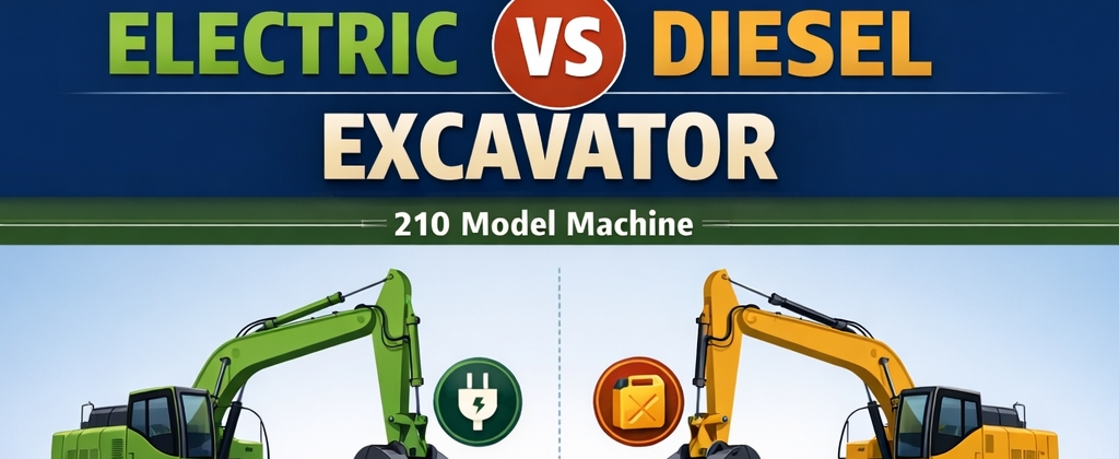 How much electricity does an electric excavator consume per hour?