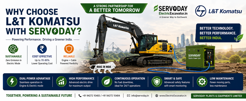 Servoday ElectricExcavator.in Announces Strategic Collaboration with L&T Komatsu