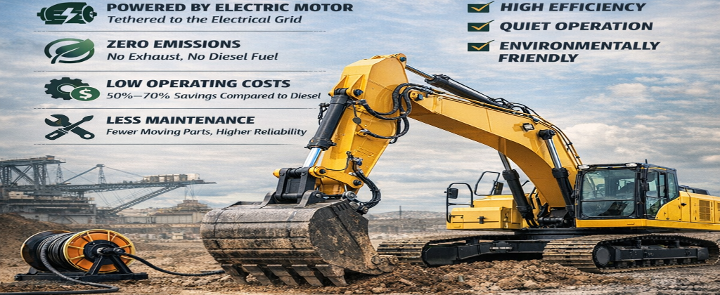 JCB 30 Plus Electric Conversion | 100m Cable Reel | 70% Cost Saving | 1 Year ROI