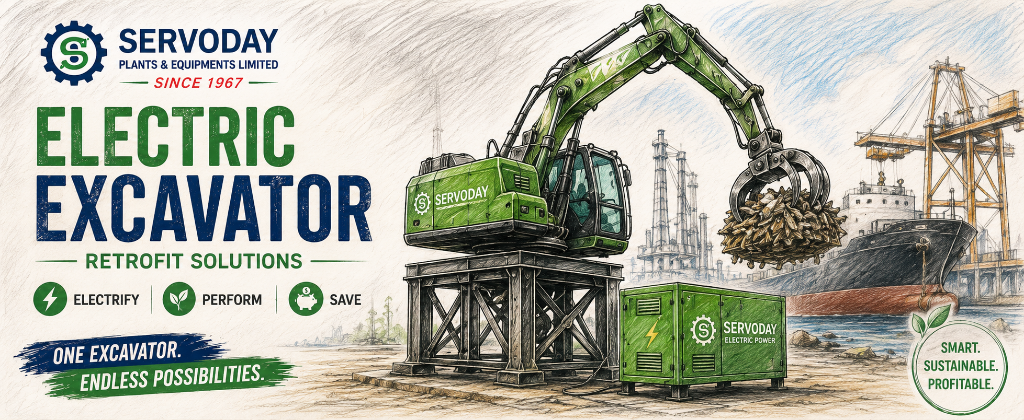 Industrial Applications of Servoday’s Plug-and-Play Electric Excavator Retrofit Kit